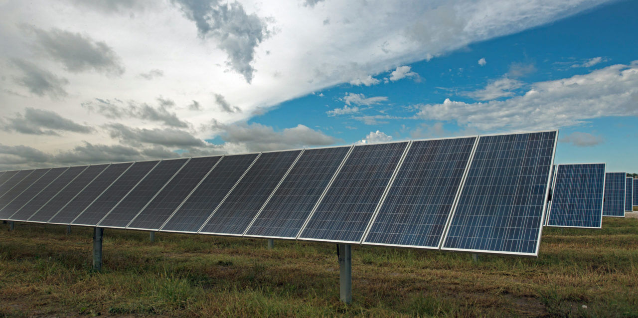 Solar panels at Holdrege solar project