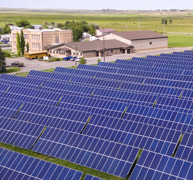 Magpie solar project near school